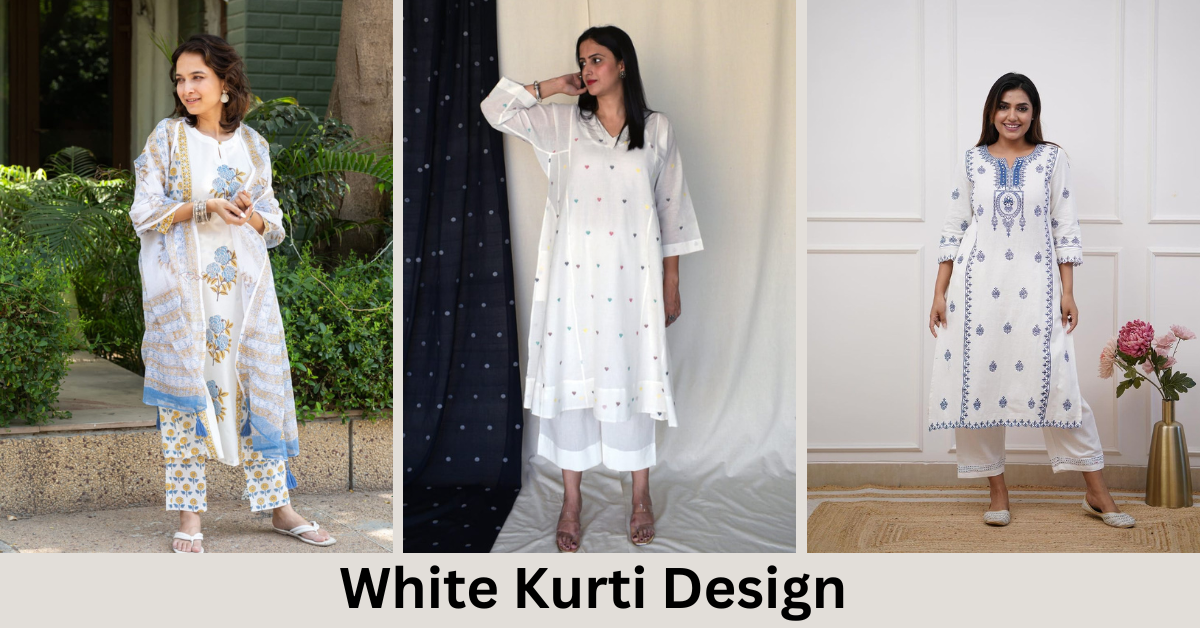 White Kurti Design