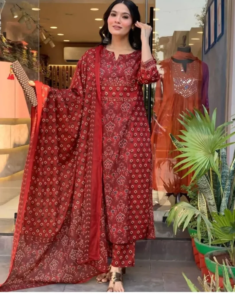 Cotton Floral Print Salwar Suit Set
