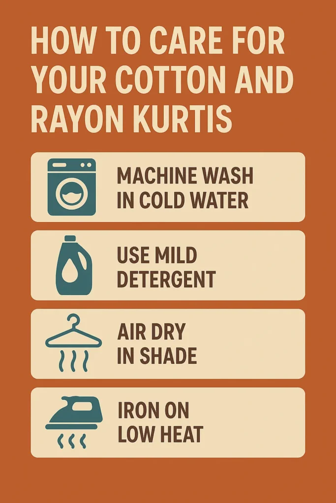 How to Care for Your Cotton and Rayon Kurtis