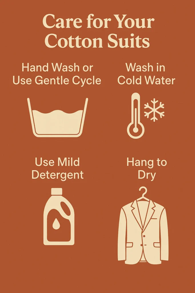 Care for cotton suits